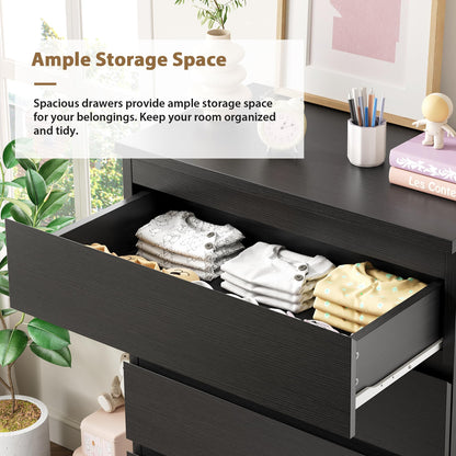 Modern 5-Drawer Bedroom Dresser with Slim Profile