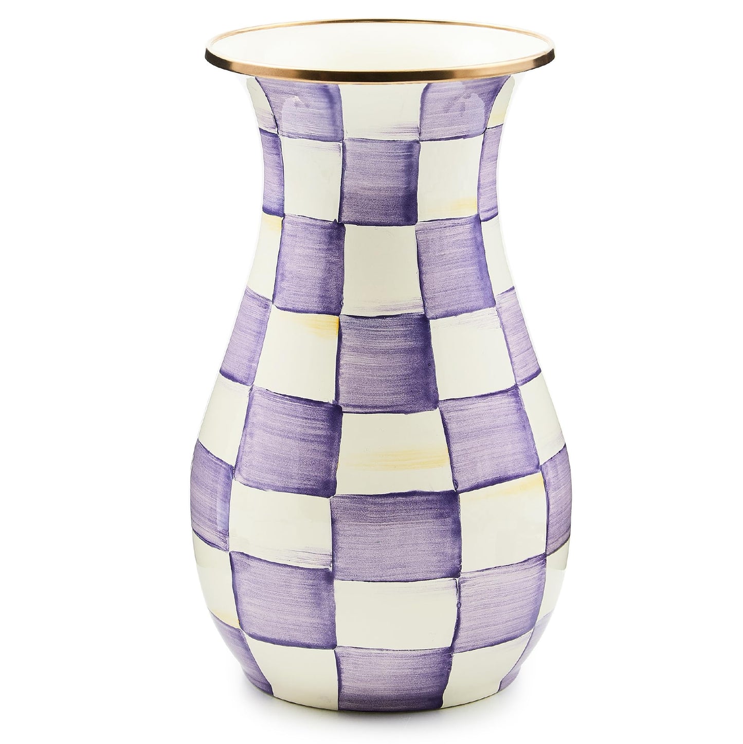 Tall Enamel Decorative Vase with Sculptural Design