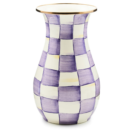 Tall Enamel Decorative Vase with Sculptural Design
