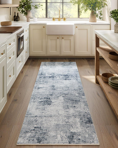 Washable Vintage Runner Rug with Non-Slip Backing