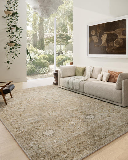 Washable Vintage Runner Rug with Non-Slip Backing