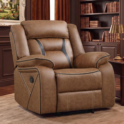 Faux Leather Reclining Living Room Furniture Set