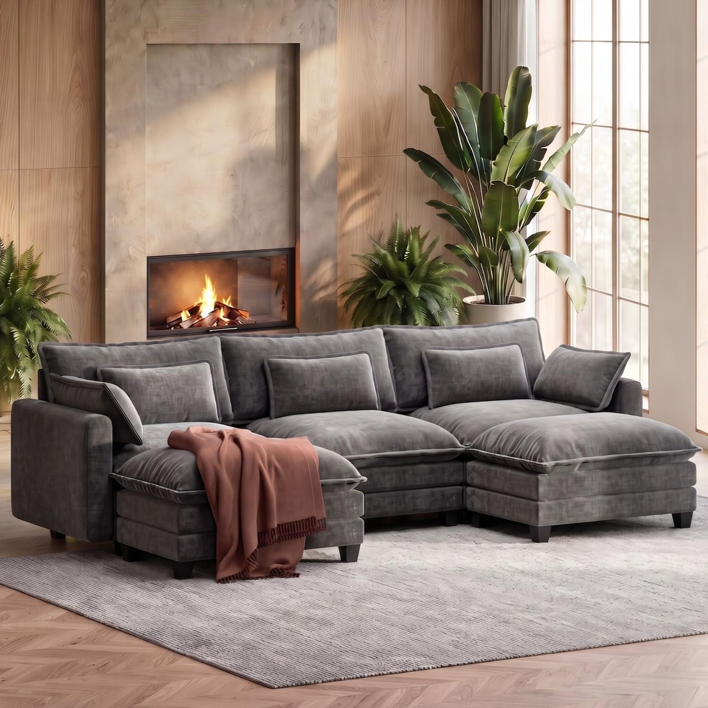 Marsail Futon Sofa Bed, Convertible Small Recliner Sleeper Sofa Bed with Adjustable Backrest