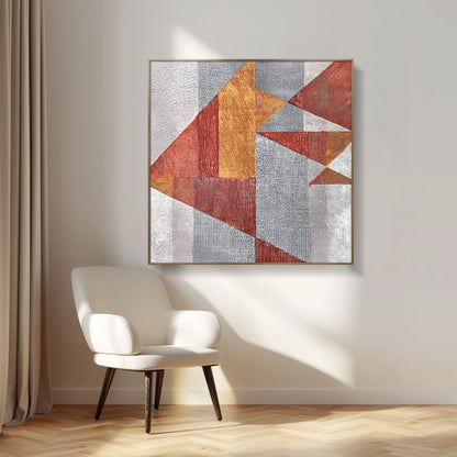 Oversized Blue & White Canvas Wall Art Painting