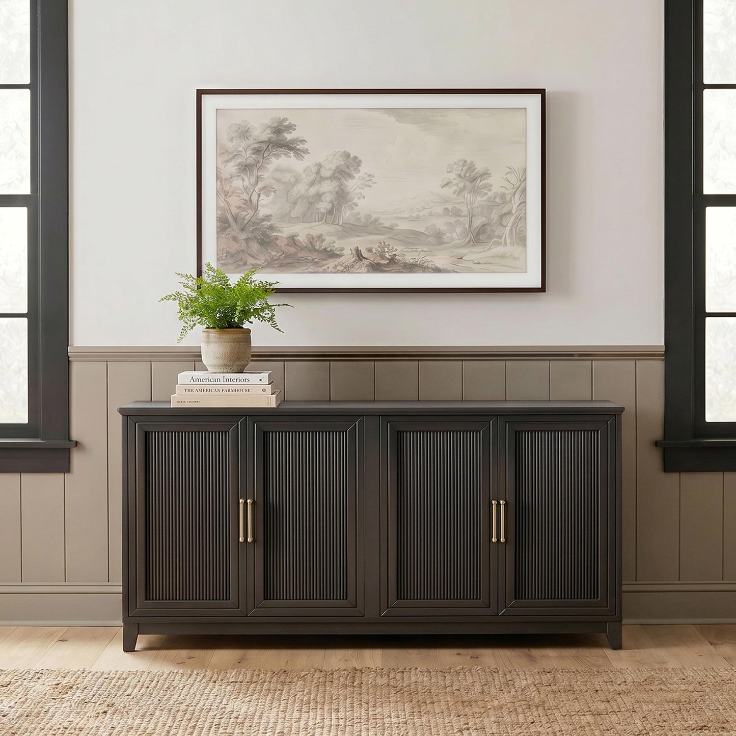 Martha Stewart Bedford Modular Fluted Storage Cabinet