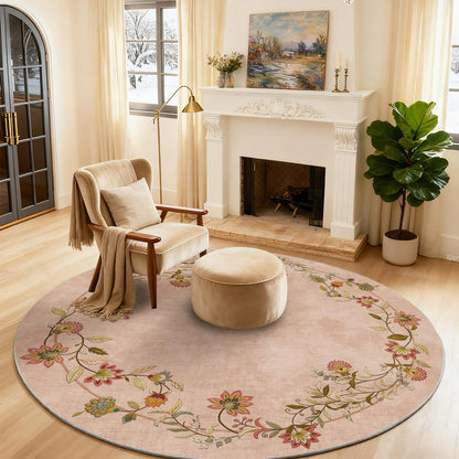 Washable Vintage Runner Rug with Non-Slip Backing