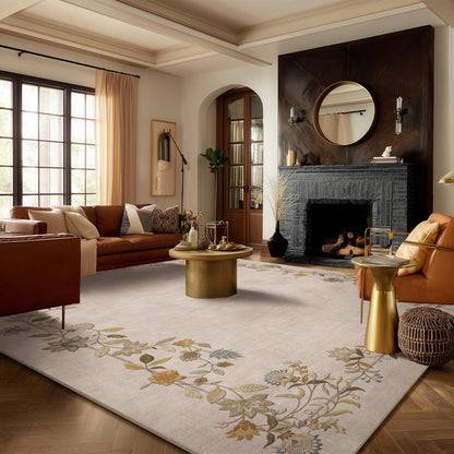 Washable Vintage Runner Rug with Non-Slip Backing