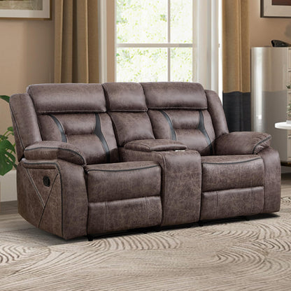 Faux Leather Reclining Living Room Furniture Set
