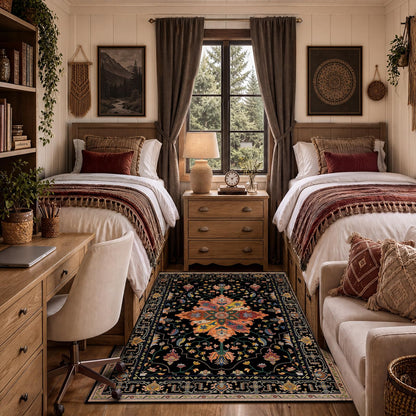 Washable Area Rug with Soft Non-Slip Backing