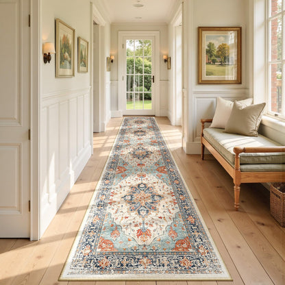 Washable Area Rug with Soft Non-Slip Backing