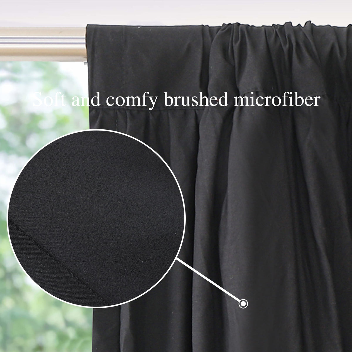 Thermal Blackout Curtains with Handmade Bow Ties