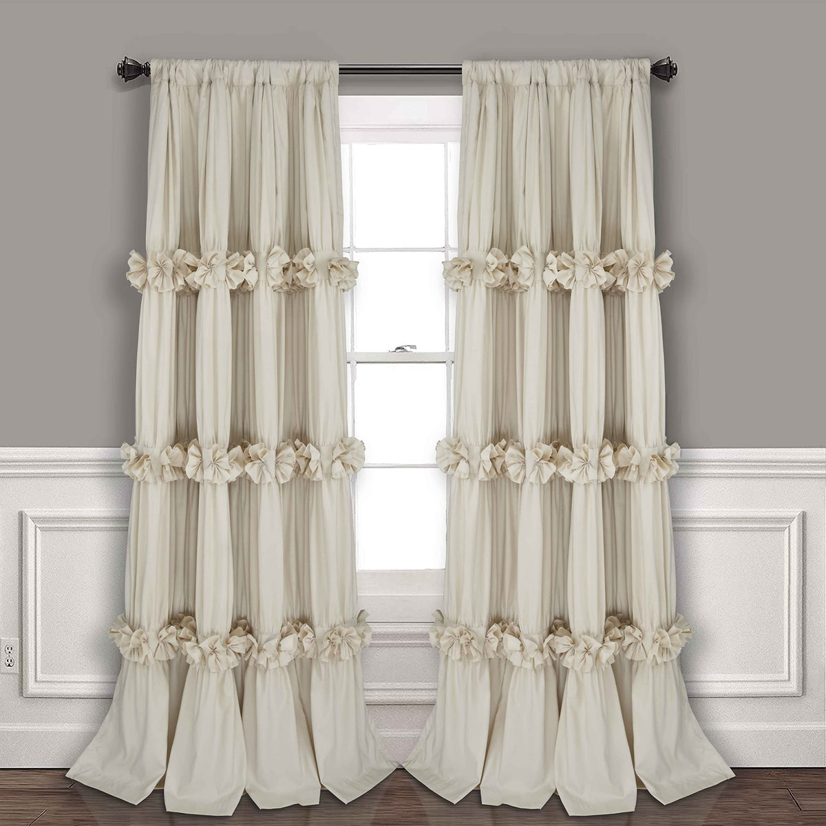 Thermal Blackout Curtains with Handmade Bow Ties