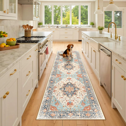 Washable Area Rug with Soft Non-Slip Backing