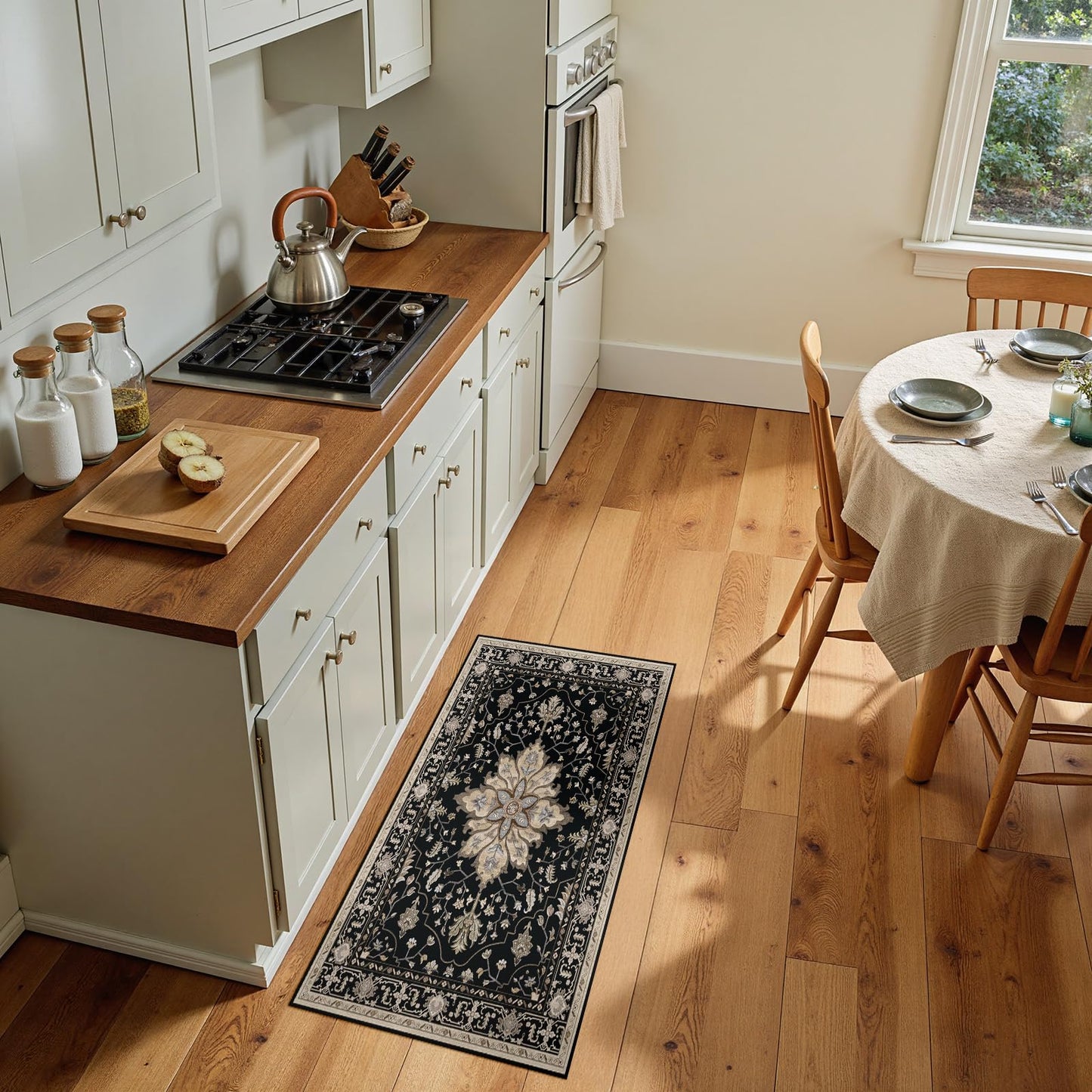 Washable Area Rug with Soft Non-Slip Backing