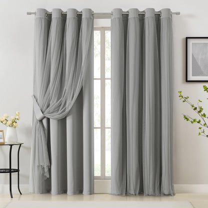 Overlay Grommet Curtains with Layered Draping