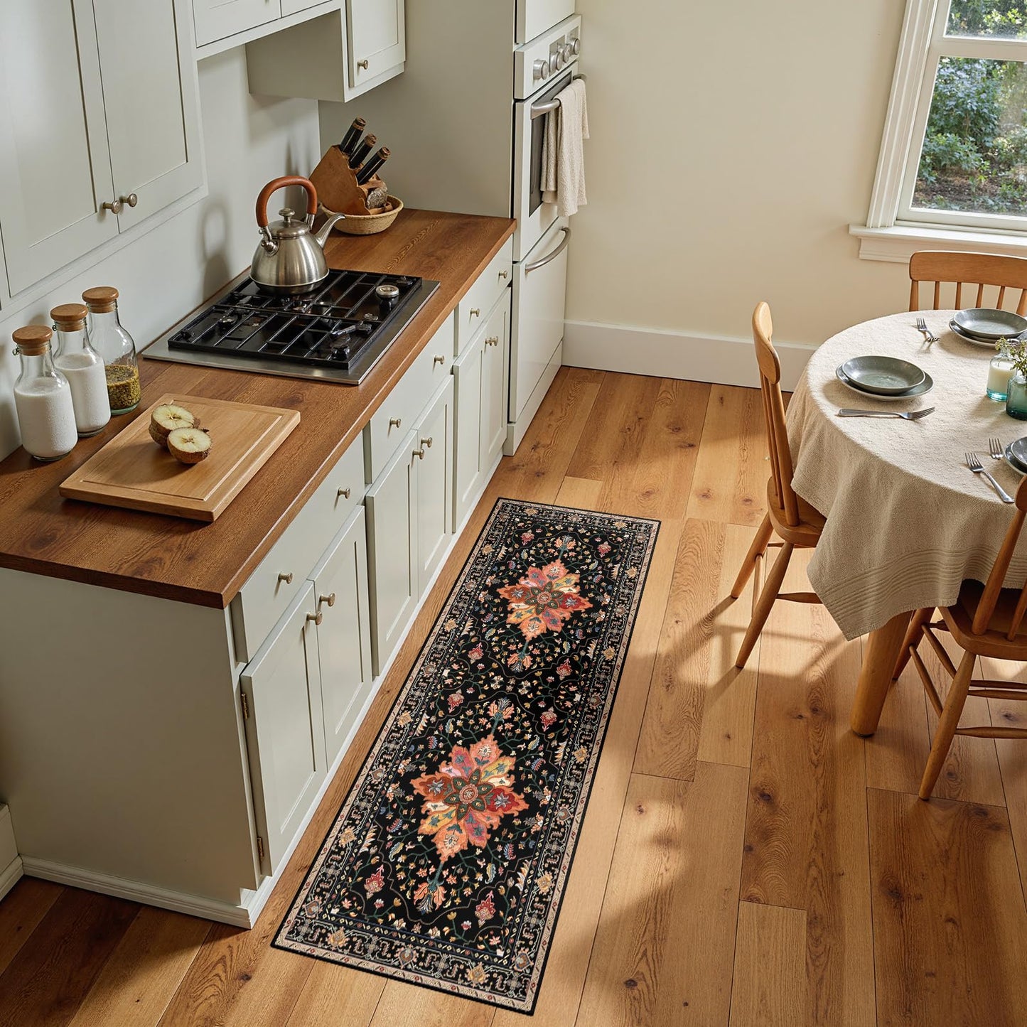 Washable Area Rug with Soft Non-Slip Backing