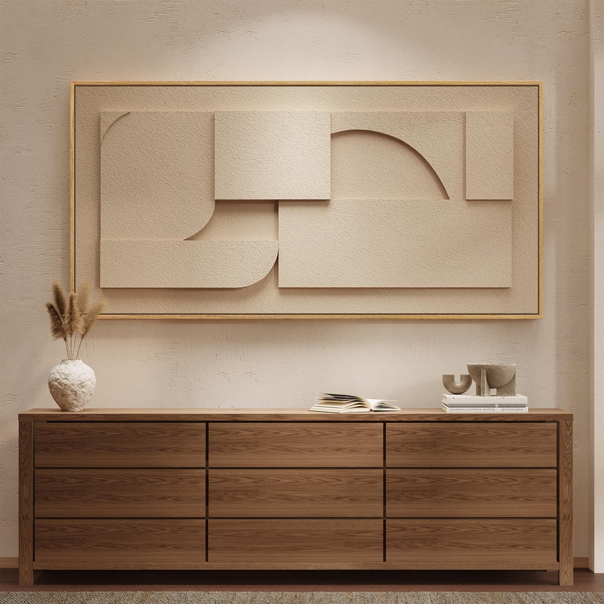 Extra Large 3D Framed Abstract Canvas Wall Art