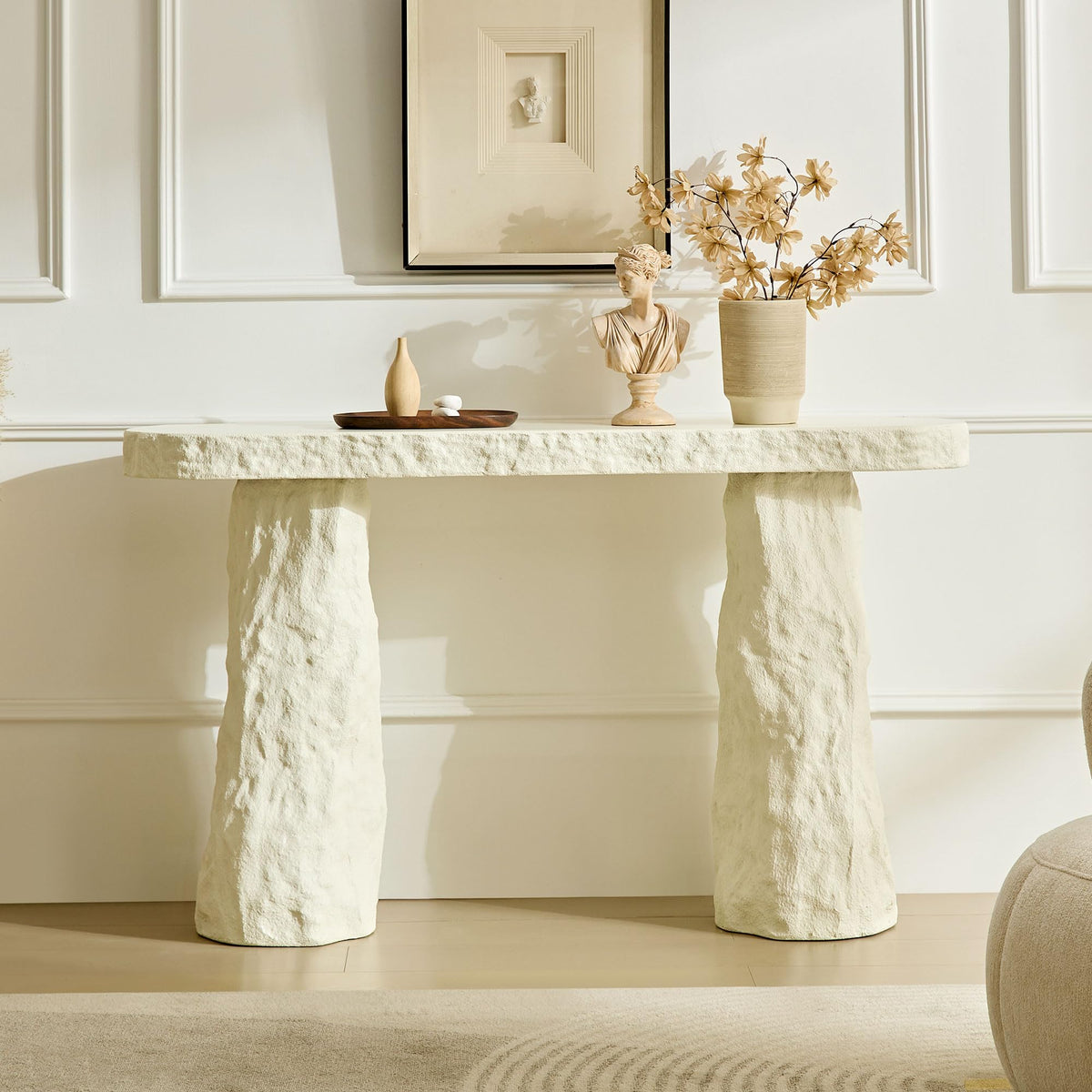 Elliptical Matte Coffee Table with Rounded Edges