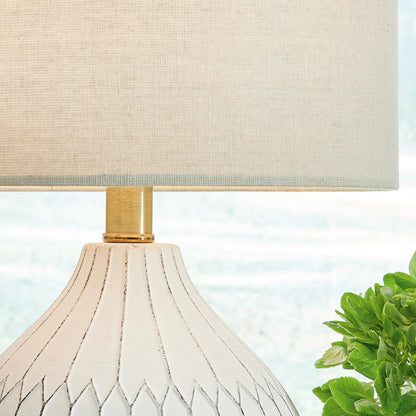 Wardmont 18-Inch Dimensional Ceramic Table Lamp