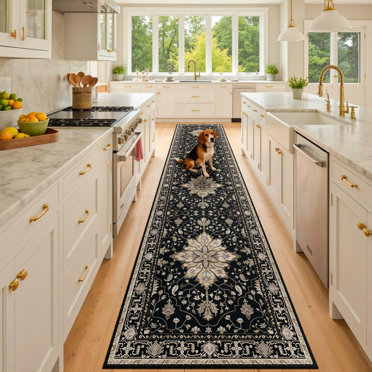Washable Area Rug with Soft Non-Slip Backing