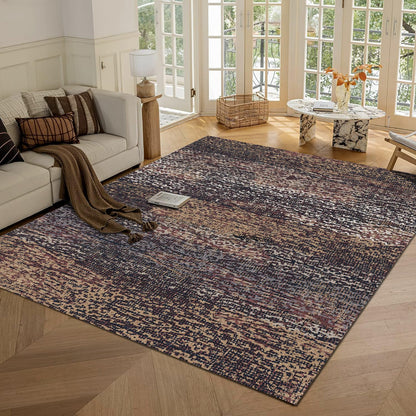 Washable Vintage Tribal Area Rug with Non-Slip Backing