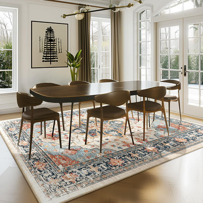 Washable Area Rug with Soft Non-Slip Backing