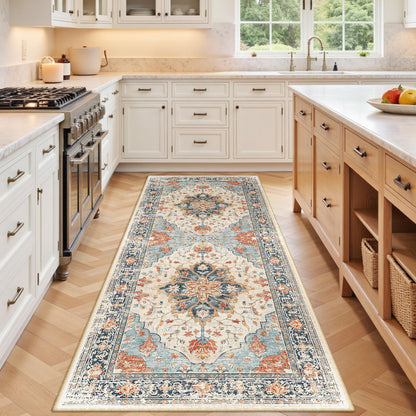 Washable Area Rug with Soft Non-Slip Backing