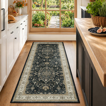 Washable Area Rug with Soft Non-Slip Backing