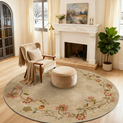 Washable Vintage Runner Rug with Non-Slip Backing