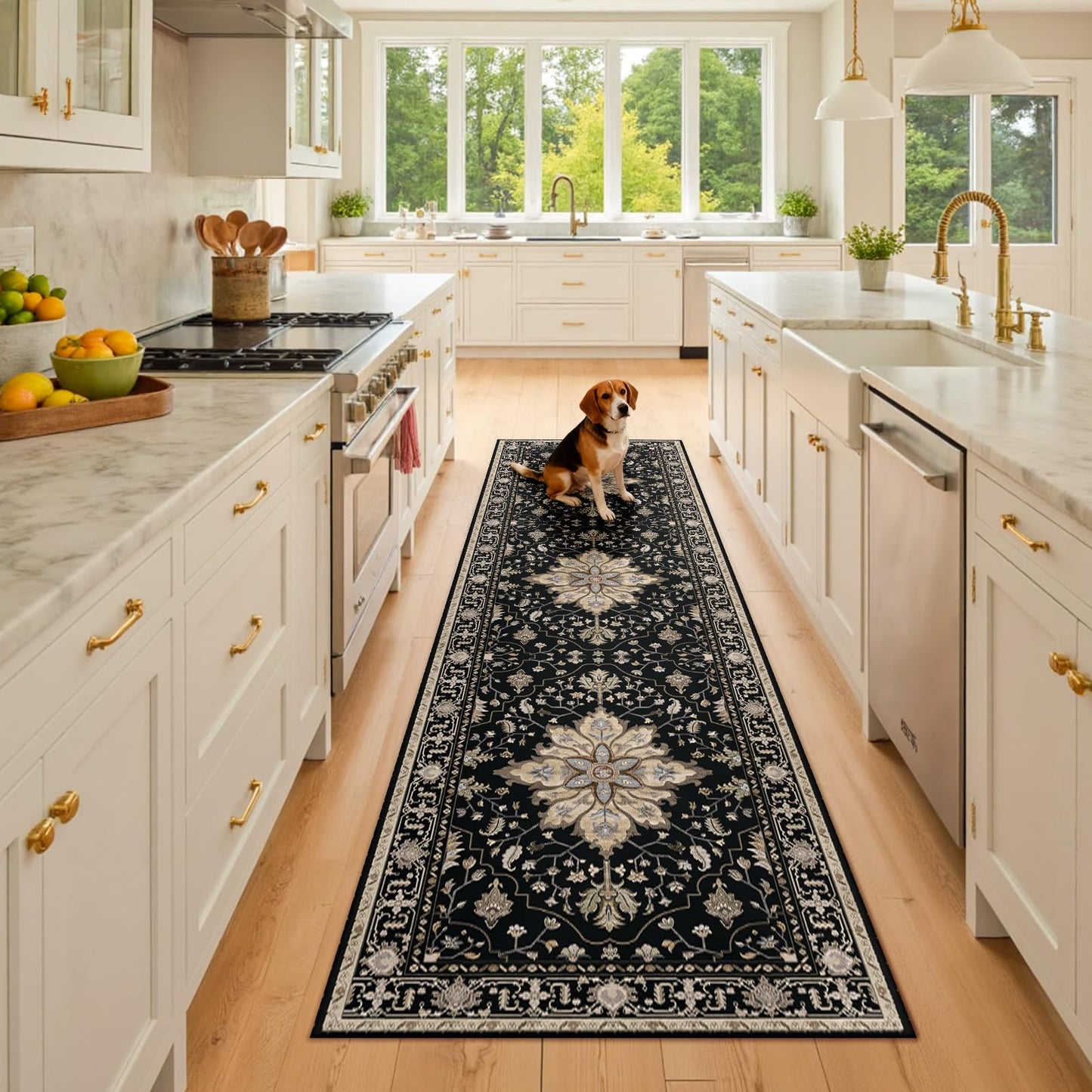 Washable Area Rug with Soft Non-Slip Backing