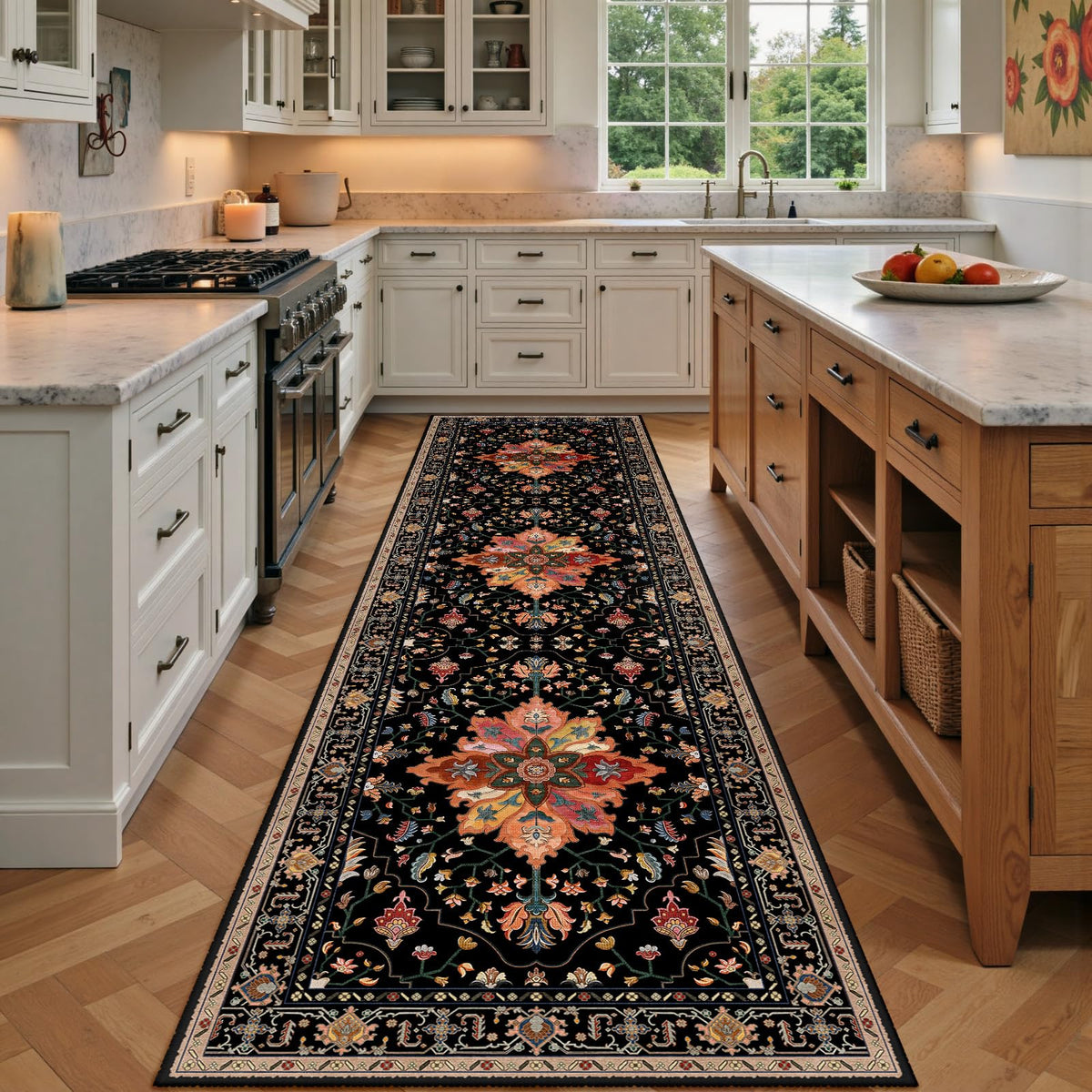 Washable Area Rug with Soft Non-Slip Backing