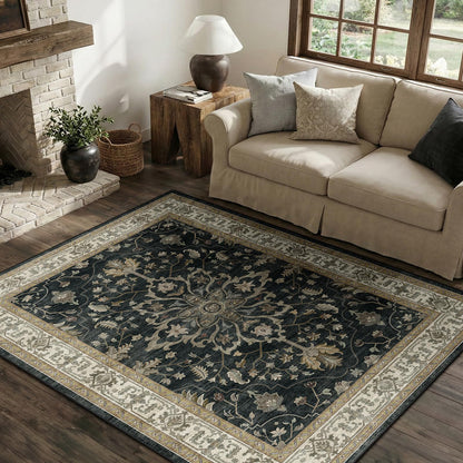 Washable Area Rug with Soft Non-Slip Backing
