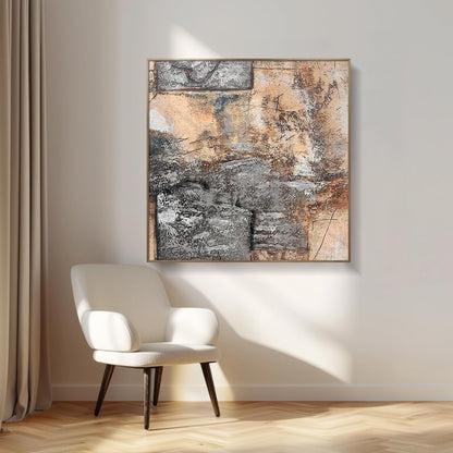 Oversized Blue & White Canvas Wall Art Painting