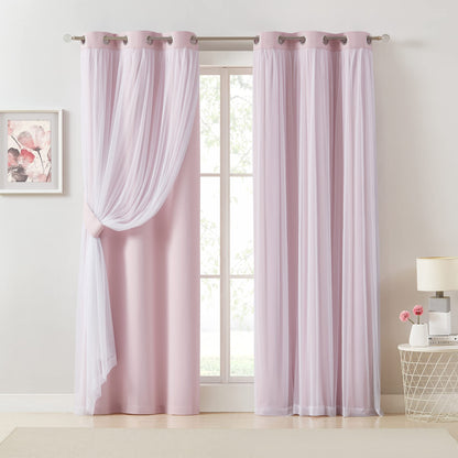 Overlay Grommet Curtains with Layered Draping