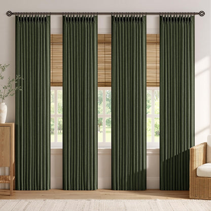 Pinch Pleated Linen Curtains with Light Filtering