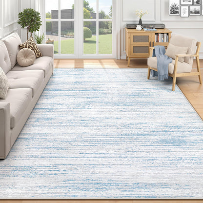 Washable Modern Area Rug with Non-Slip Backing