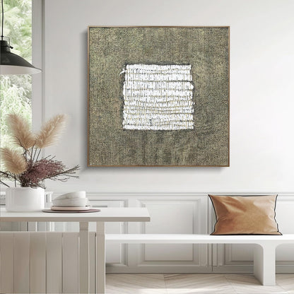 Oversized Blue & White Canvas Wall Art Painting
