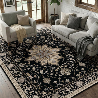 Washable Area Rug with Soft Non-Slip Backing