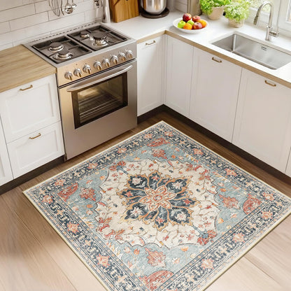 Washable Area Rug with Soft Non-Slip Backing