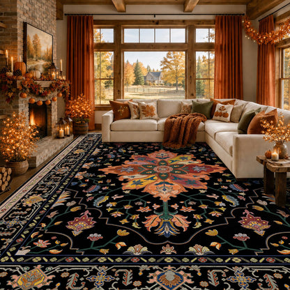 Washable Area Rug with Soft Non-Slip Backing