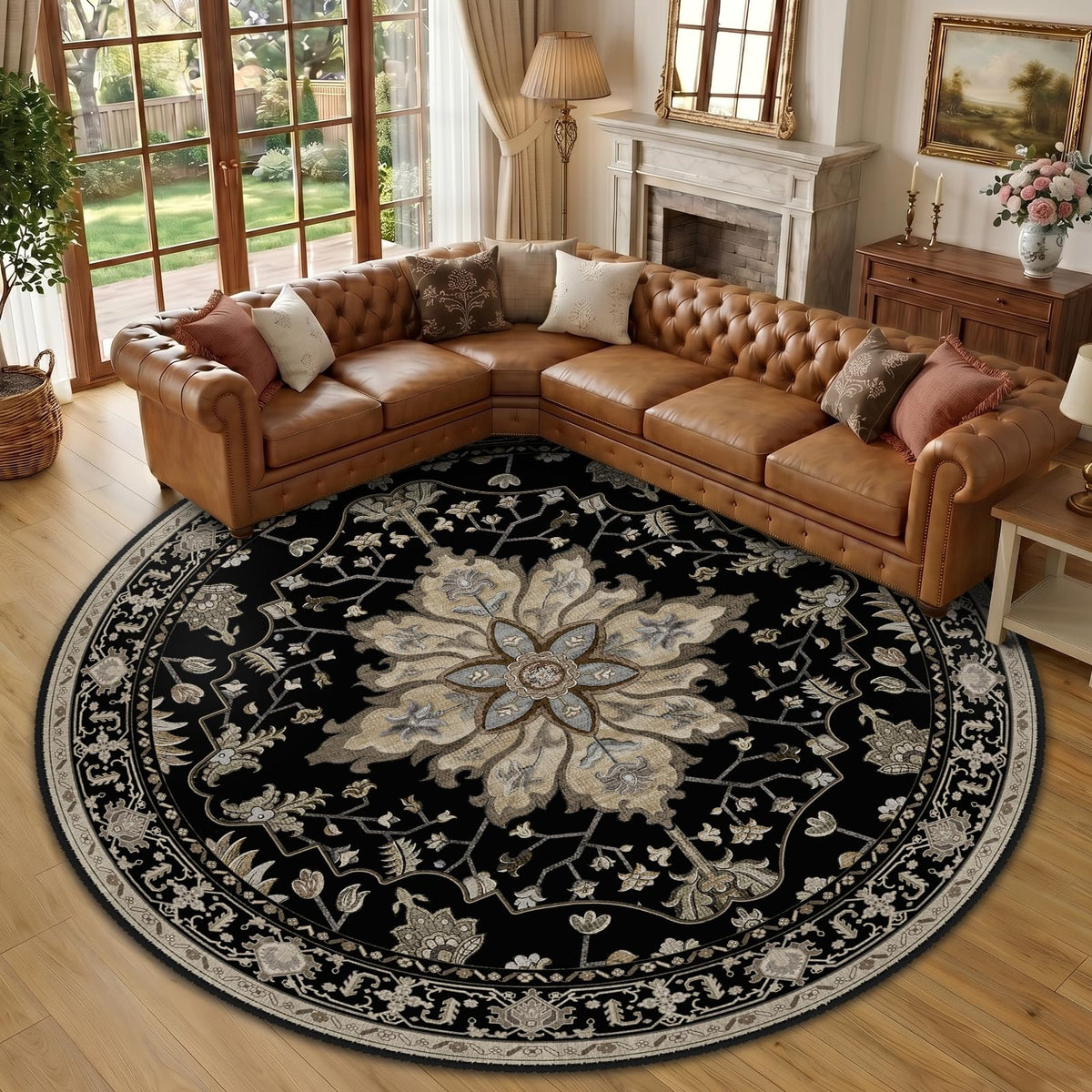 Washable Area Rug with Soft Non-Slip Backing