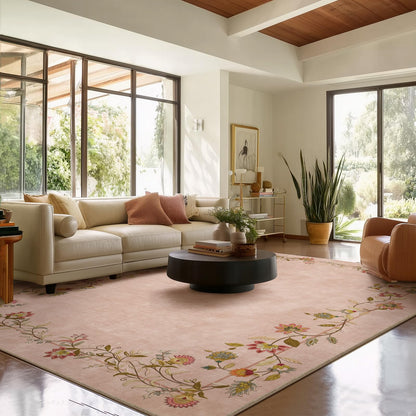 Washable Vintage Runner Rug with Non-Slip Backing