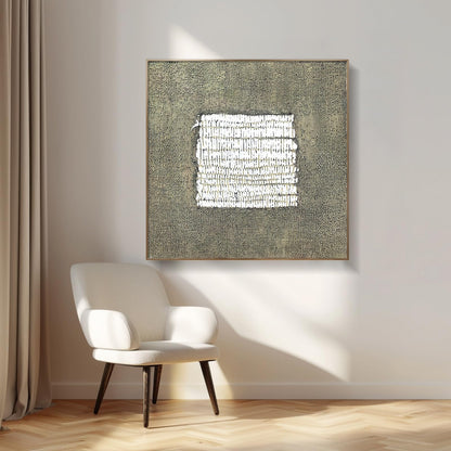 Oversized Blue & White Canvas Wall Art Painting