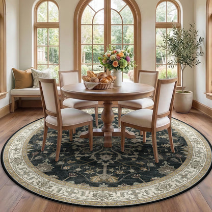 Washable Area Rug with Soft Non-Slip Backing