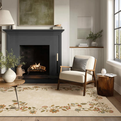 Washable Vintage Runner Rug with Non-Slip Backing