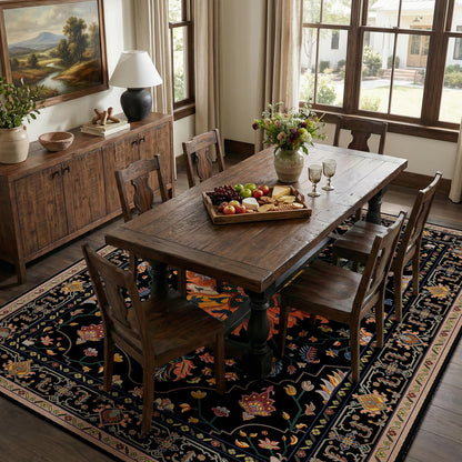 Washable Area Rug with Soft Non-Slip Backing