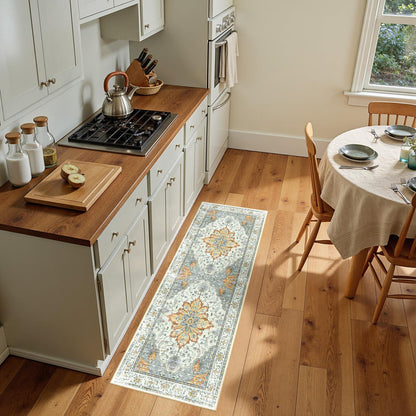 Washable Area Rug with Soft Non-Slip Backing