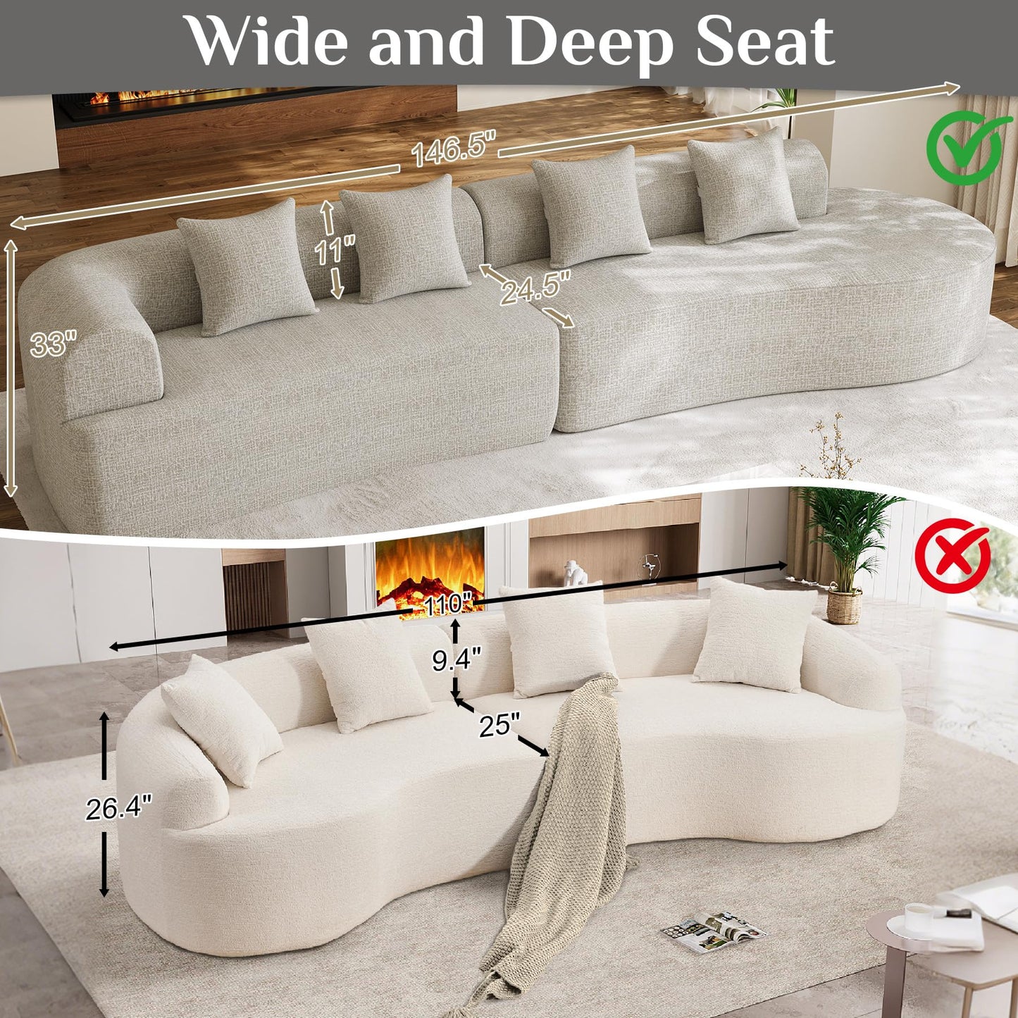DAMAIFROM Sectional Sofa for Living Room