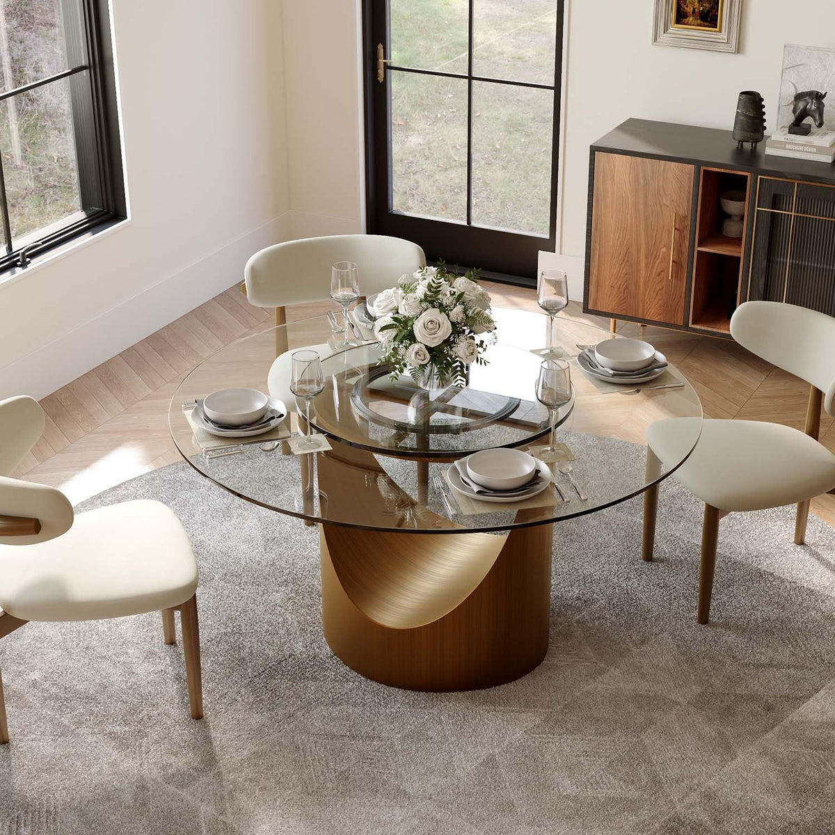 Modern Dining Table with Sintered Stone Top
