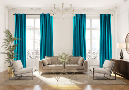 Luxury Matte Velvet Extra Long Curtain Panel